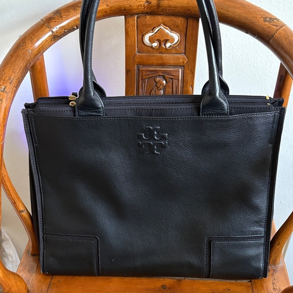 Tory Burch Black Leather Tote
